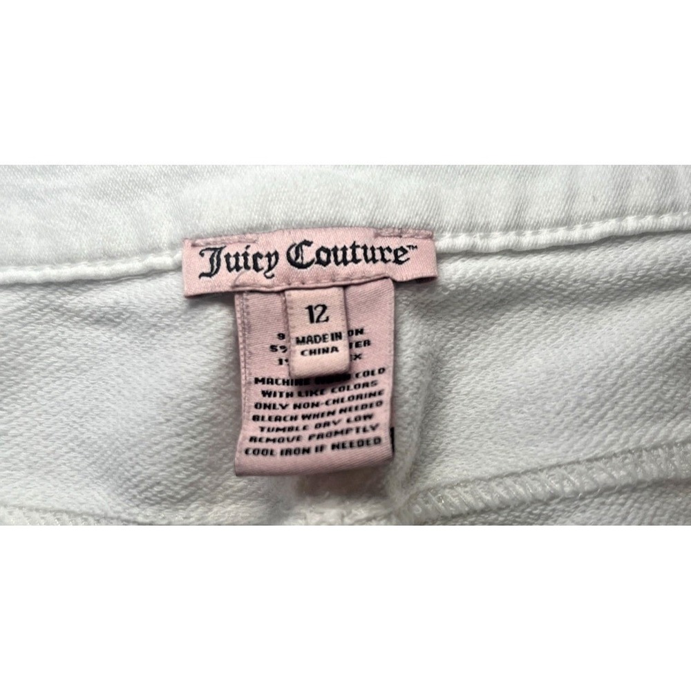 Juicy‎ Couture White Stretch Bermuda Shorts Women's Size 12 Summer Coastal